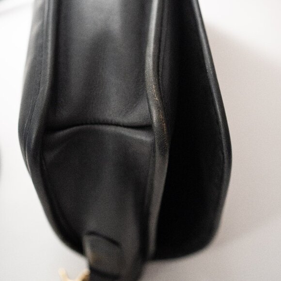 Vintage Coach Convertible Clutch - Black Leather Crossbody Made 1989 - Picture 16 of 16